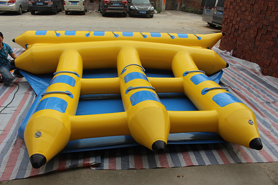 Желтый цвет рыб летания Watertoys 6 Seaters лета раздувной Towable красный померанцовый поставщик